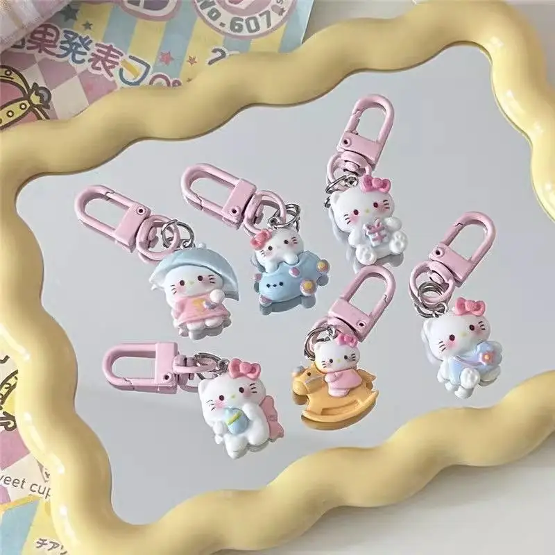 Sanrio Kawaii Hello Kitty модный новый стиль переодевание брелок рюкзак кулон мультфильм