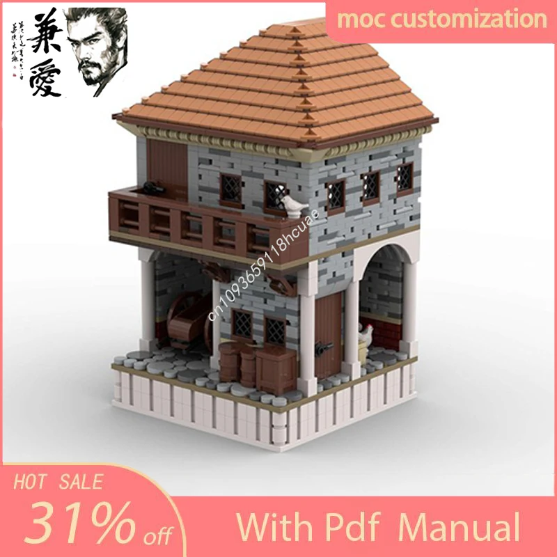 MOC изготовленное на заказ модульное здание римская древняя Insula модель с видом