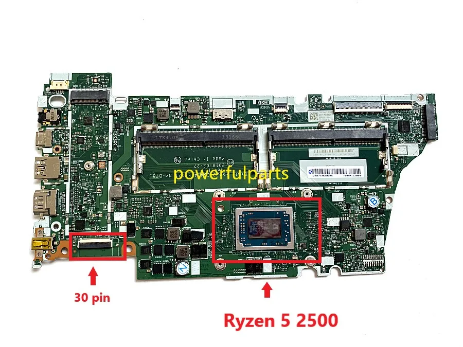 Материнская плата для ноутбука Lenovo Ideapad 530S-14ARR с процессором Ryzen 5 100% |