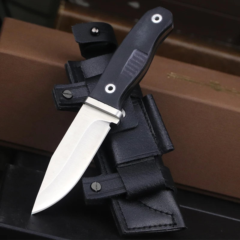

Outdoor jungle adventure knife 440C Steel blade mountaineering hiking self-defense knife G10 handle camping hunting knife