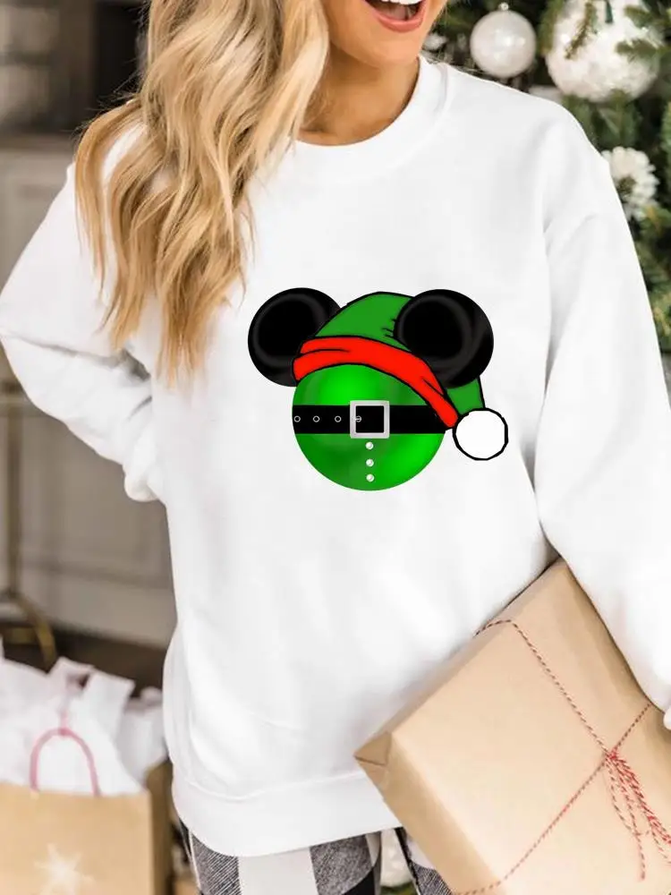 

Fashion Clothing Merry Christmas Happy New Year Ladies Female Ear Head Trend Cute Women Holiday Pullovers Graphic Sweatshirts