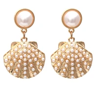 personality temperament sweet simulated shell earrings for woman holiday casual
