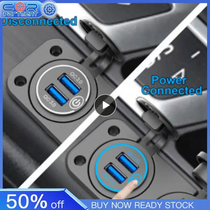 Автомобильное зарядное устройство Quick Charge 3.0 с двумя USB-портами и сенсорным