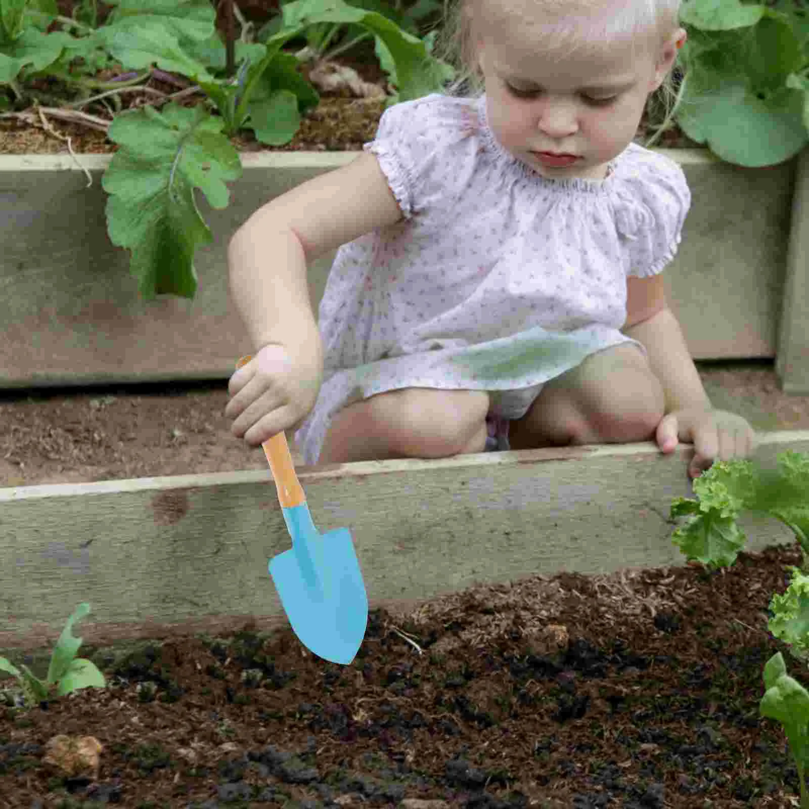 

Детский садовый инструмент, набор инструментов для садоводства, игрушка, настоящий мини-пляжный металлический деревянный песочный грабли, ...
