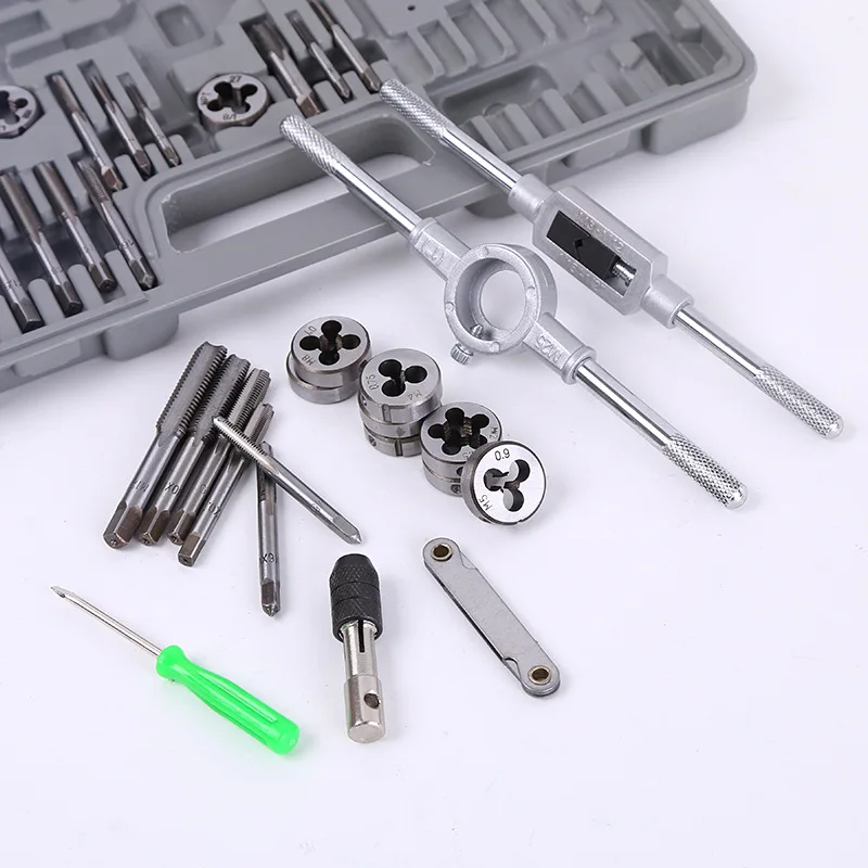

40Pcs/set Metric Tap Die Kit Hand Threading Tool Tungsten Carbide Screw Thread Bit Tools Accessories