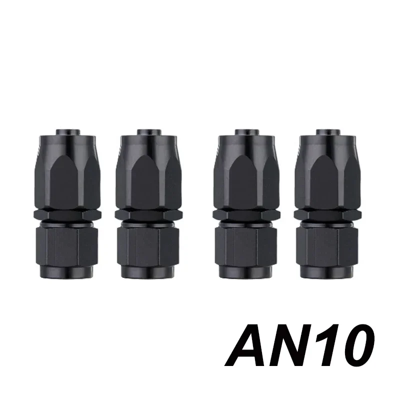 

4X Универсальный AN4 AN6 AN8 AN10 AN12 Прямой 45 90 120 180 градусов Масляный топливный поворотный шланг Фитинг Набор адаптеров для конца масляного шланга Черный