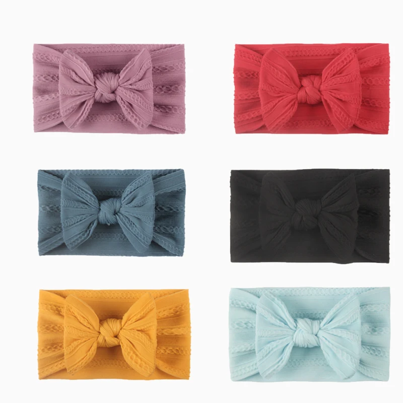

6/10pcs Baby Hairband 2 Styles Elastic Skin-friendly Seamless Super Soft Nylon Headband Hair Accessories Baby Bow-knot Turband