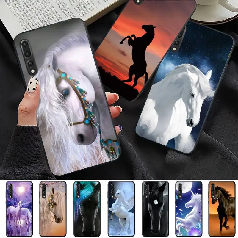 

Running Horses Phone Case for Huawei P30 40 20 10 8 9 lite pro plus Psmart2019