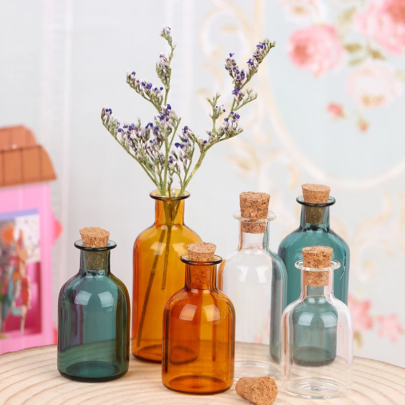 

1:12 миниатюрный кукольный домик, миниатюрная стеклянная бутылка, детская игрушка, пробковая крышка, крошечная модель, кукольный домик, декор...