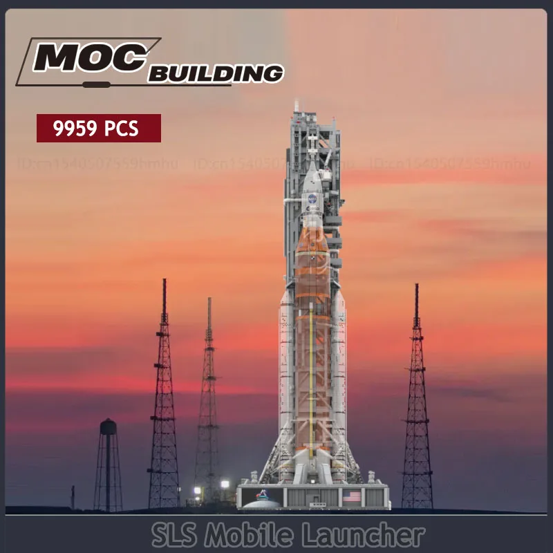 Космическая серия Moc строительный блок луна ракета технологии кирпичи мобильный