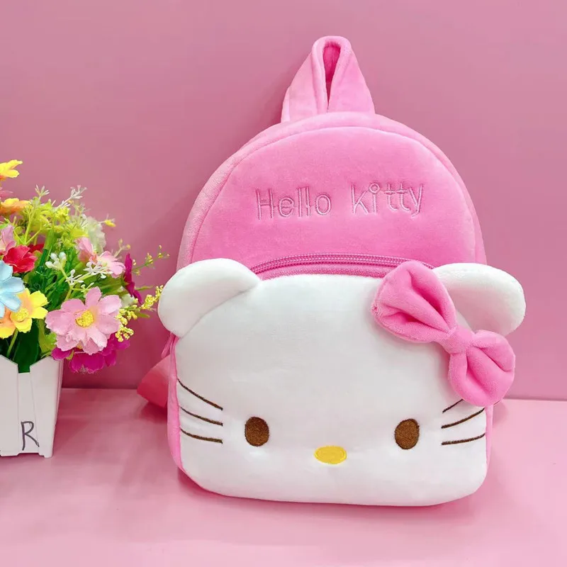 Рюкзаки Плюшевые Hello Kitty для детей школьные ранцы Sanrio My Melody Kuromi девочек и