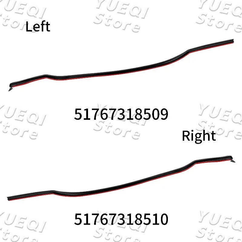 

51767318509 51767318510 Уплотнение передней двери автомобиля левый/правый для BMW X5 X5M F15 2014-2018 Простые в использовании автозапчасти