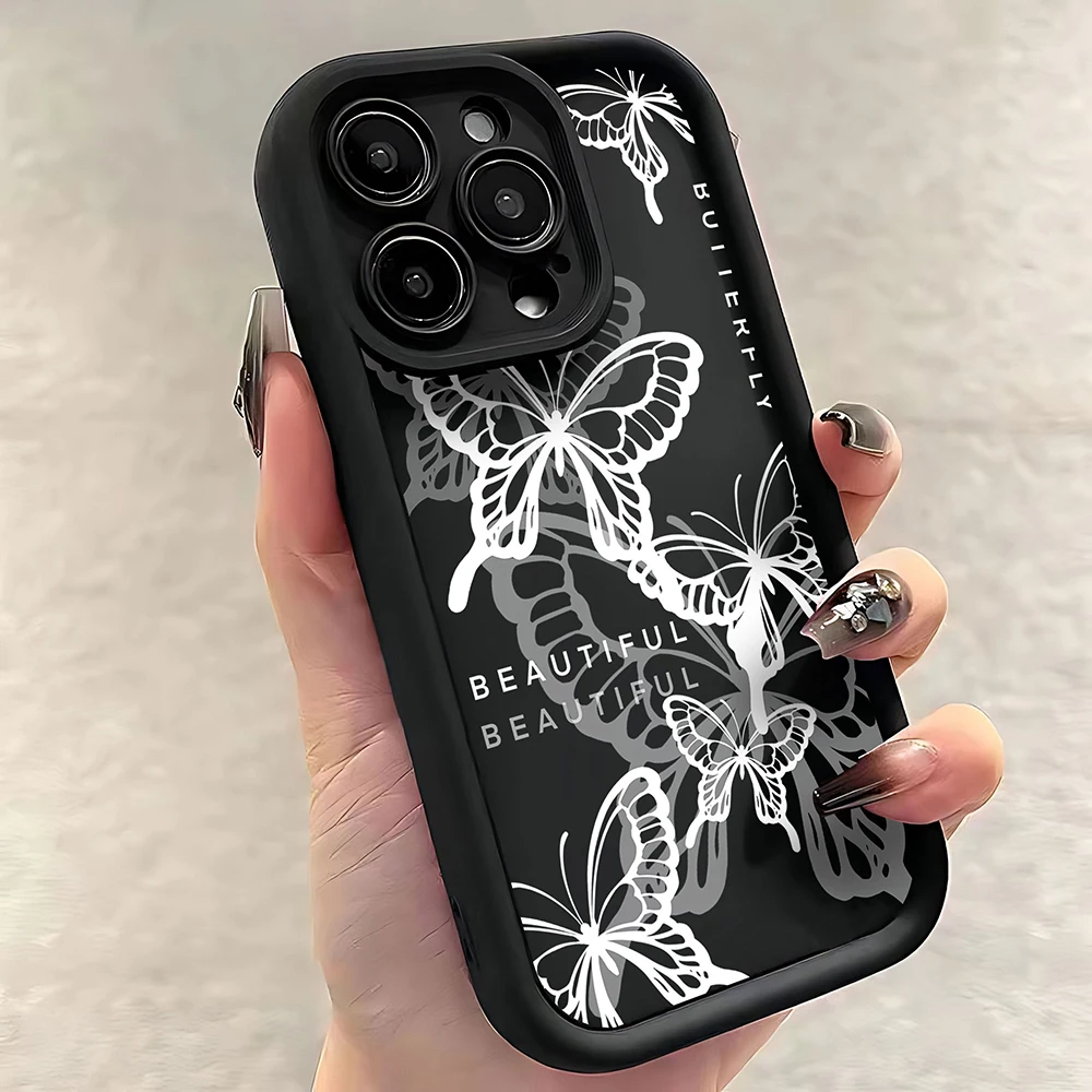 Фиолетовый чехол для телефона с бабочкой Google Pixel 9 8 7 8A 7A Pro XL 4G 5G мягкая силиконовая