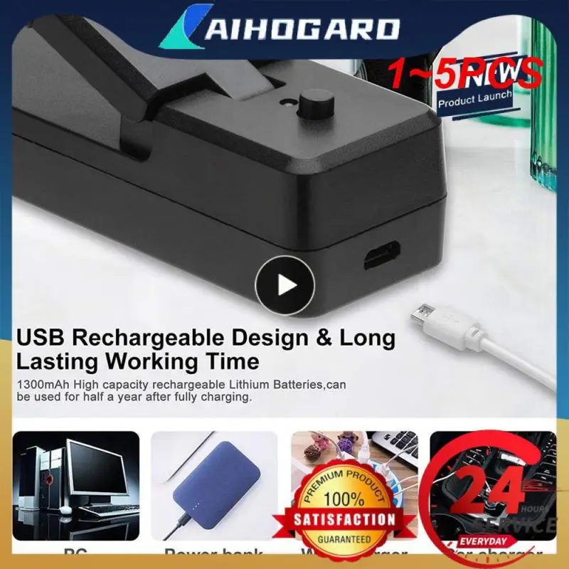 

1~5PCS Mini Bag Sealer 2-in-1 Portable Heat Sealers Rechargeable Handheld Vacuum Heat Sealers &Cutter for Plastic Bag Storage