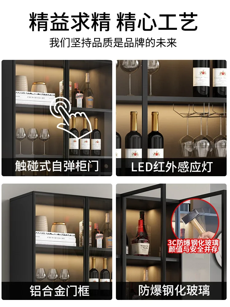 Легкий роскошный винный шкаф со стеклянной дверью витрина для гостиной