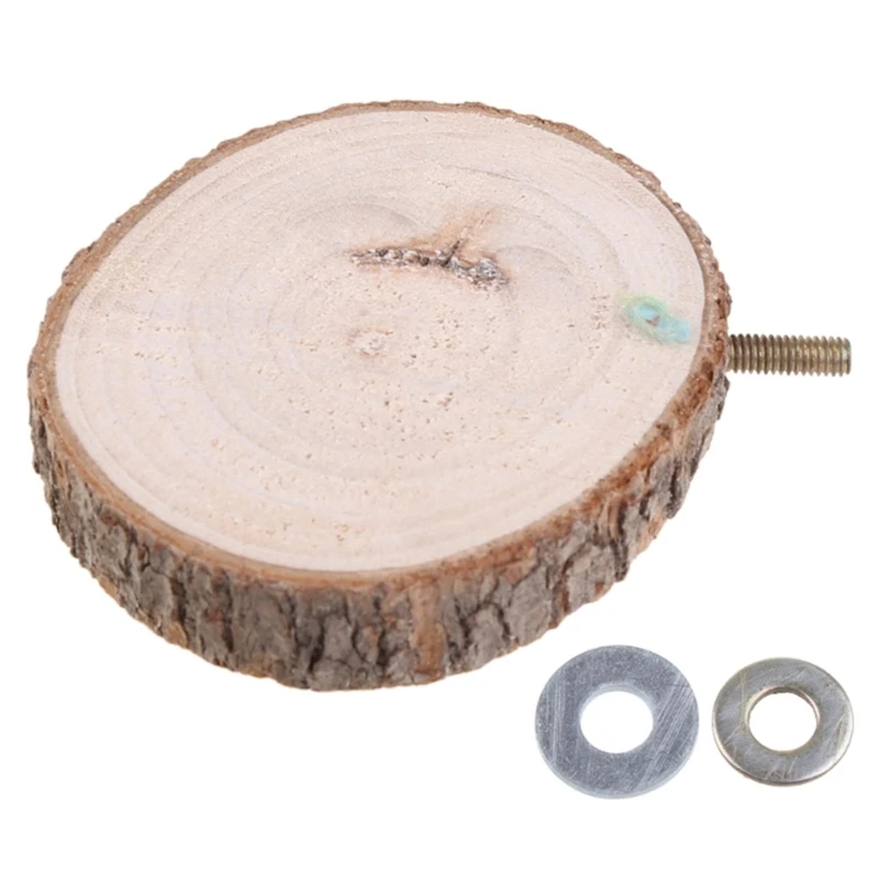 

Parrot Wooden Perch Stand Platform Natural Round Board for Parakeets Dropship