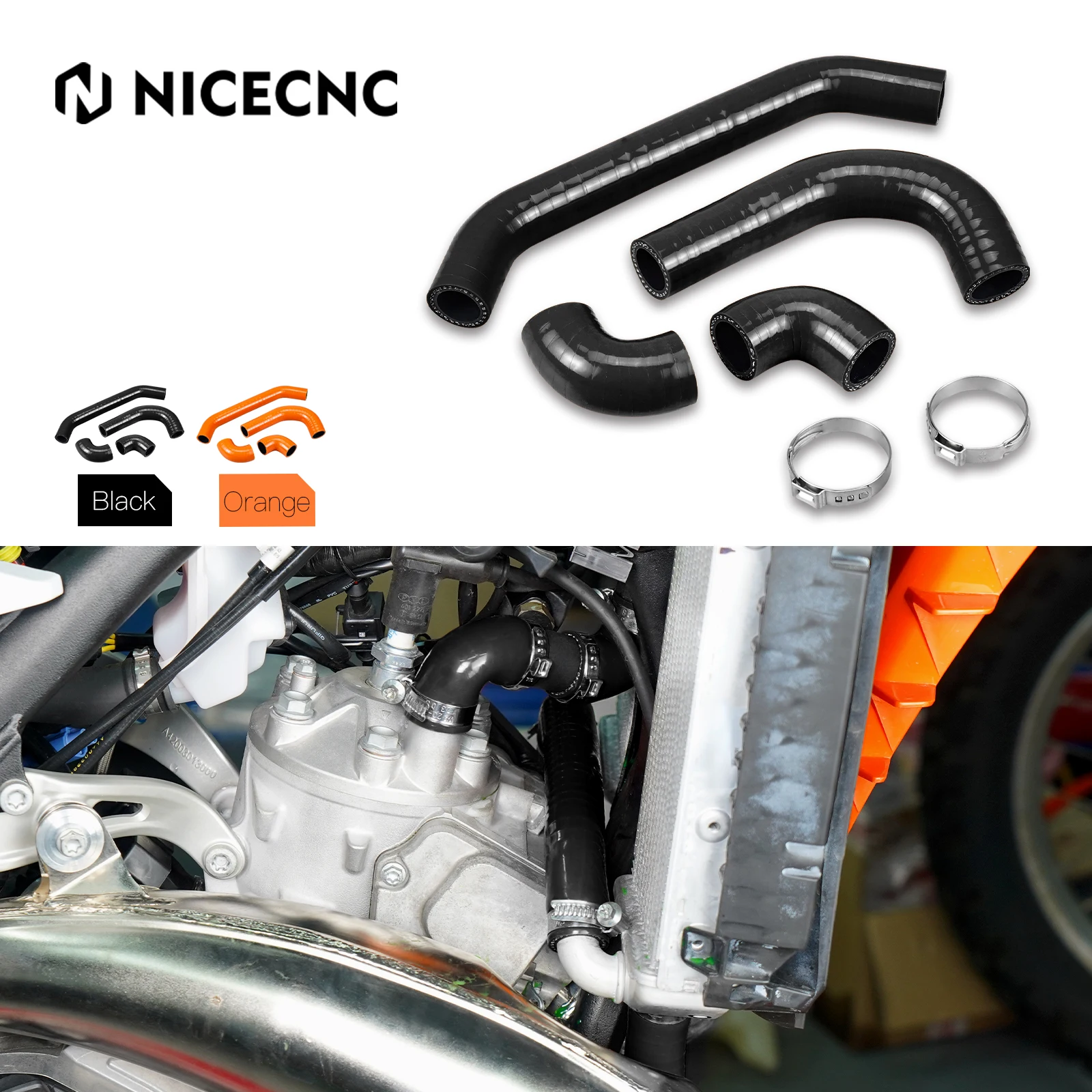 NICECNC комплект силиконовых шлангов радиатора для GasGas EC300 EX300 MC250 EC EX MC 250 300 KTM EXC XCW