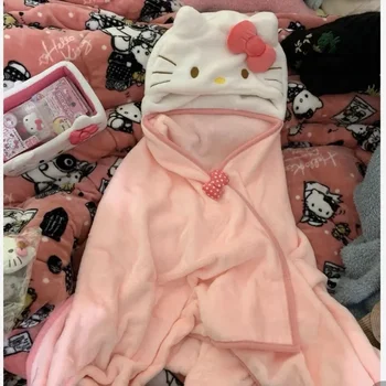 Hello Kitty Kawaii Pink Cloak Blanket