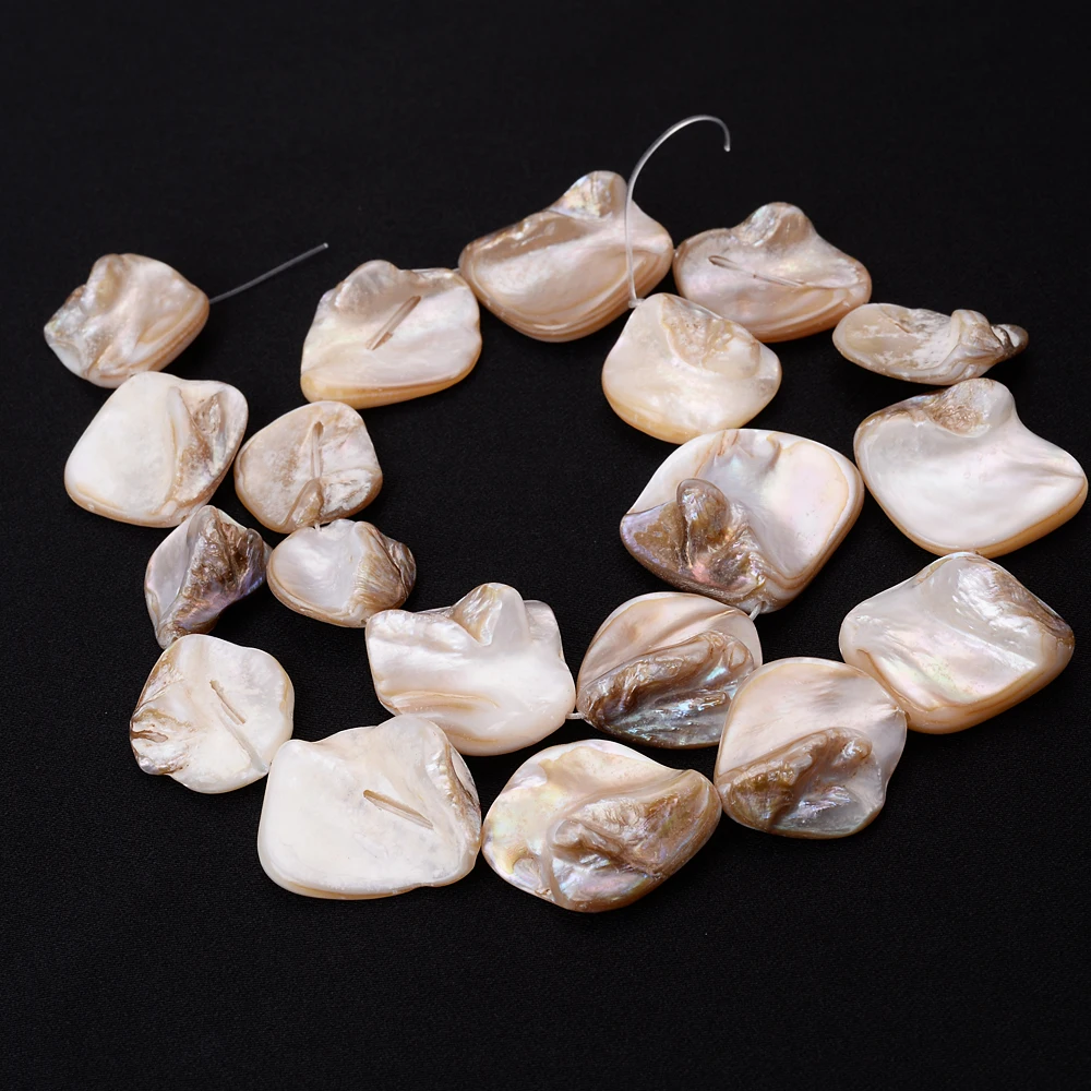 Круглые зеркальные бусины из натуральной белой ракушки перламутровые Плоские