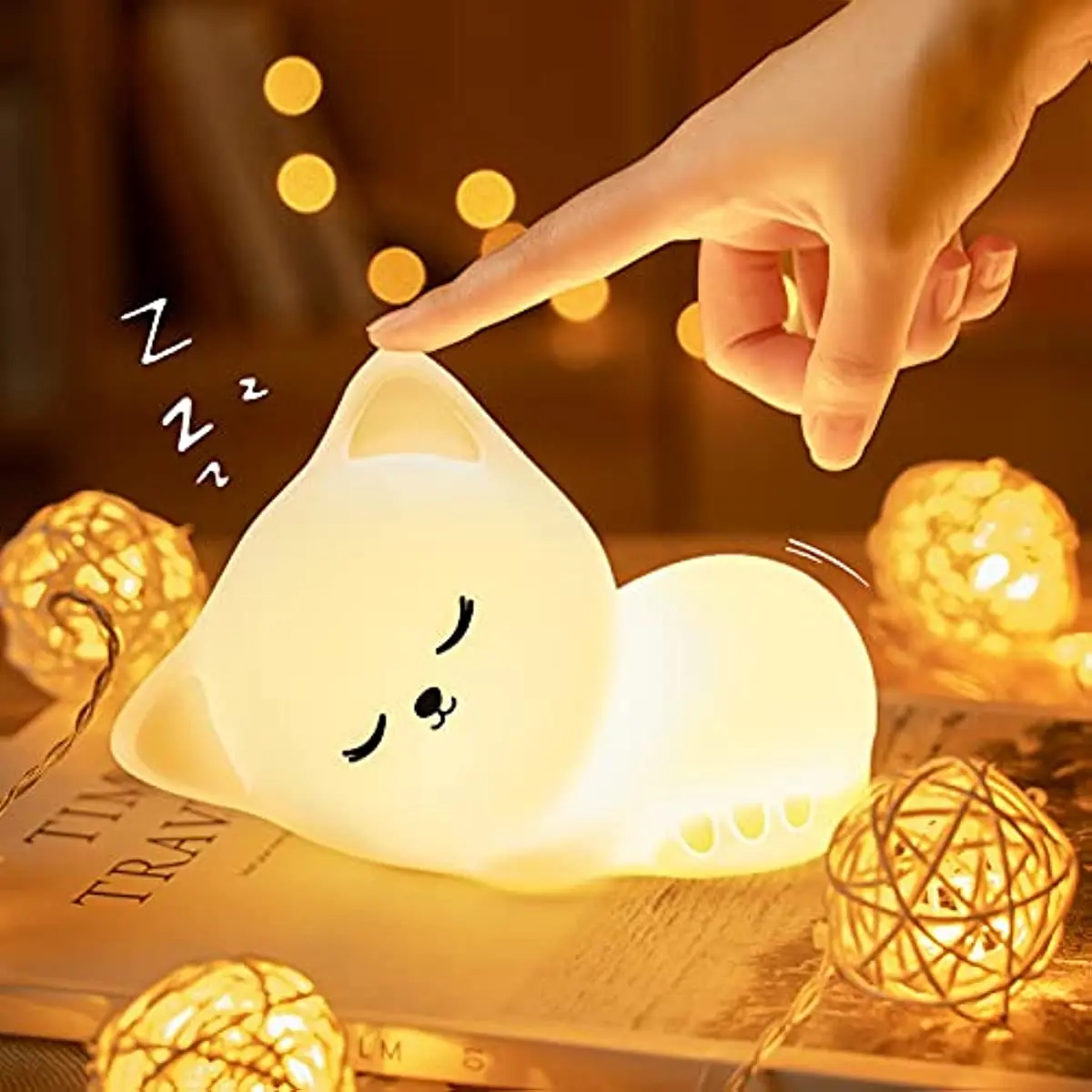 16 Colors Cute Tap Control Baby Night Light Lamp, USB Rechargeable Kids Night Lights for Bedroom, Cute Lamp Night Lamp