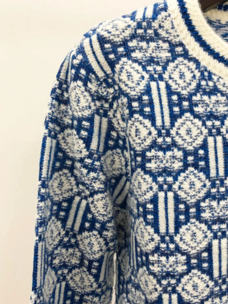 

Early Spring New Women's Jacket Retro Contrast Color Printing Embroidery All-match Female Cardigan