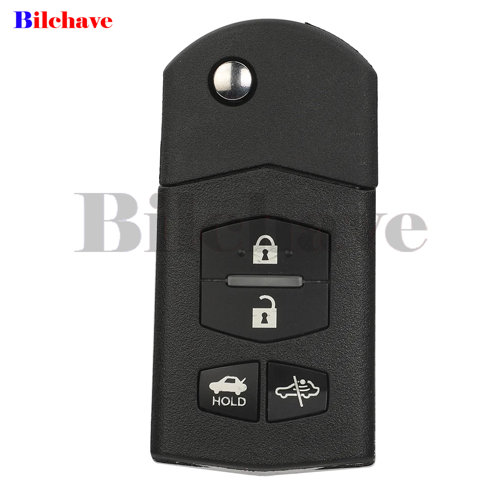 

Jingyuqin 4 кнопочный флип-чехол для автомобильного ключа для Mazda 2 3 5 6 M5 M6 CX-5 2004 + Складной автомобильный ключ