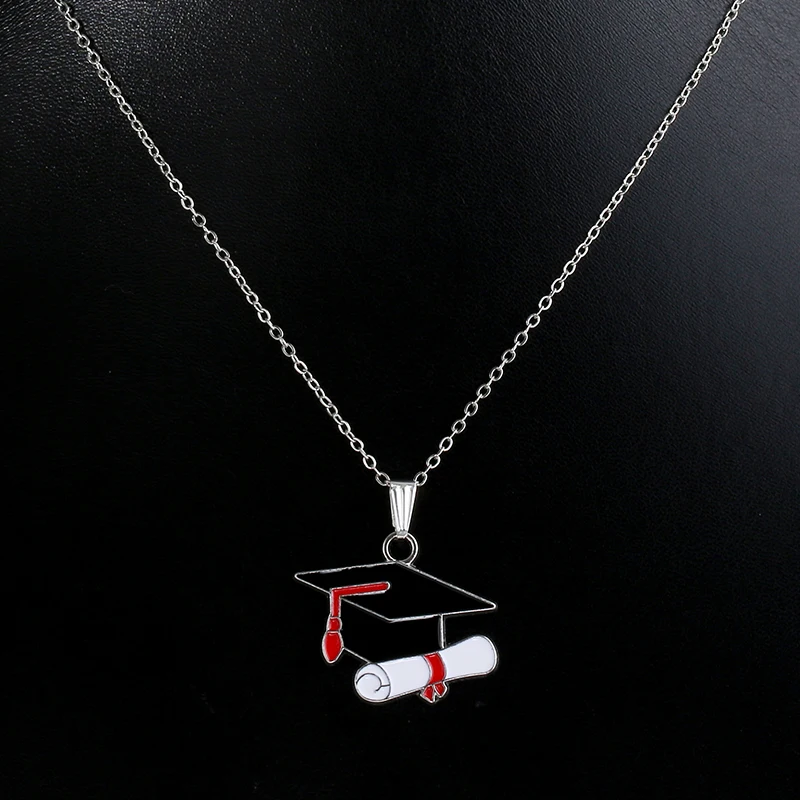 

Personality alloy oil drop graduation test necklace test blessing pendant Graduation season for students a small gift