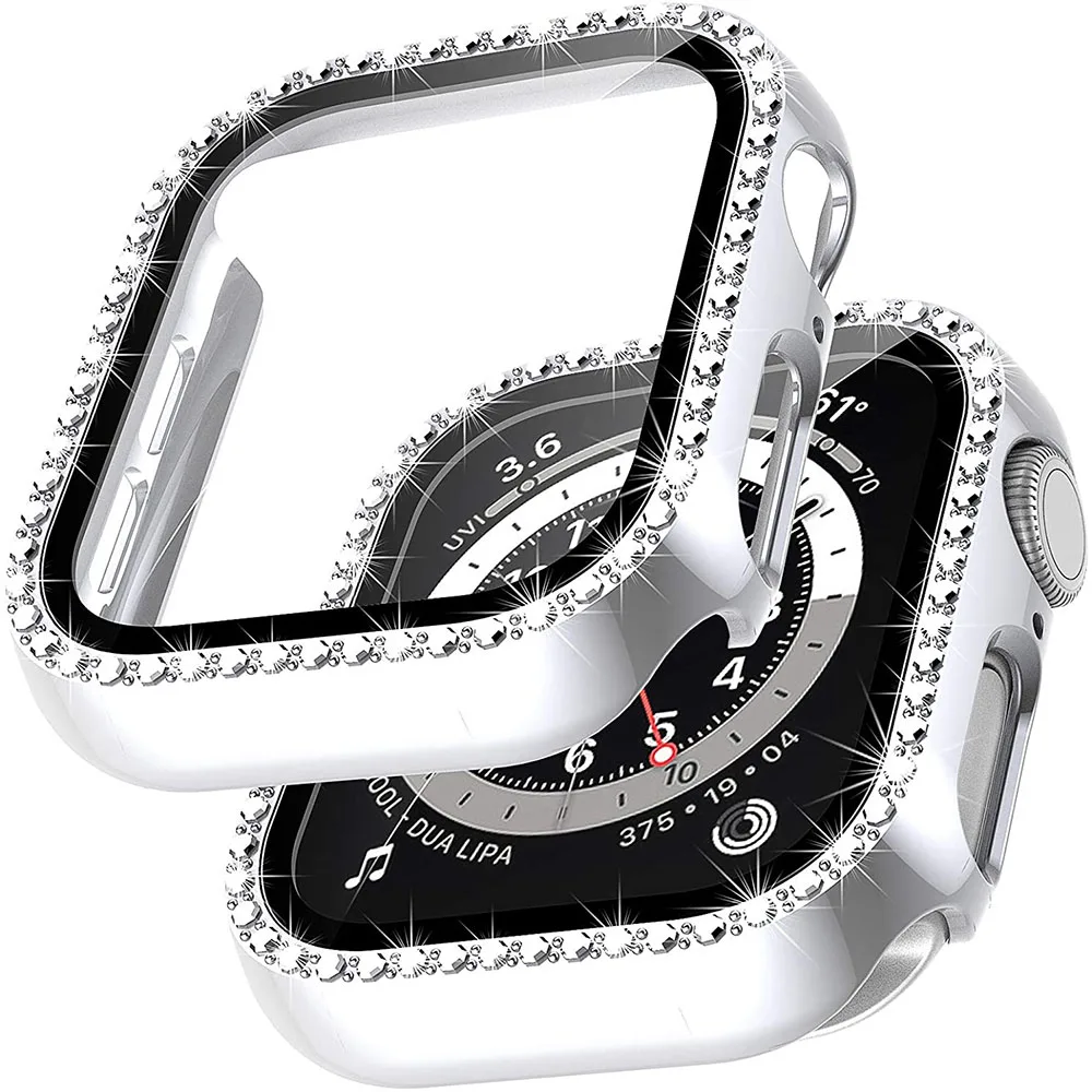 

50 PCS Diamond Bumper Protective Case For Apple Watch Cover Series 7 6 SE