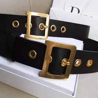 net red leather belt fashionable womens belt womens versatile leather waist seal di home classic cowhide belt needle buckle