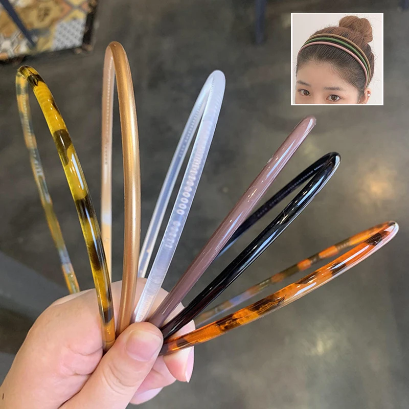 

2022 New Toothed non-Slip Hair Bands transparent Plastic Wavy Headbands For Women Girls bezel headwear Hair accessories