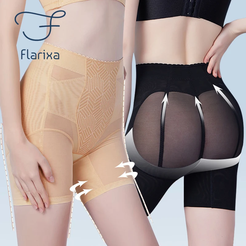 

Flarixa Plus Size Safety Shorts Under the Skirt Women's Ice Silk Safety Pants Mid Waist lace panties Slimming Underwear Summer