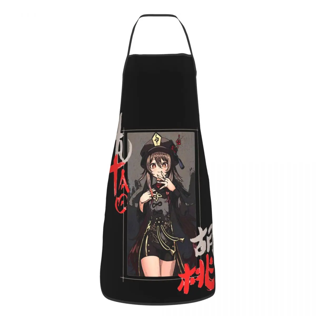 

Hu Tao Genshin Impact Polyester Apron Cuisine Grill Baking Bib Tablier Cooking Home Cleaning Pinafore for Unisex Chef