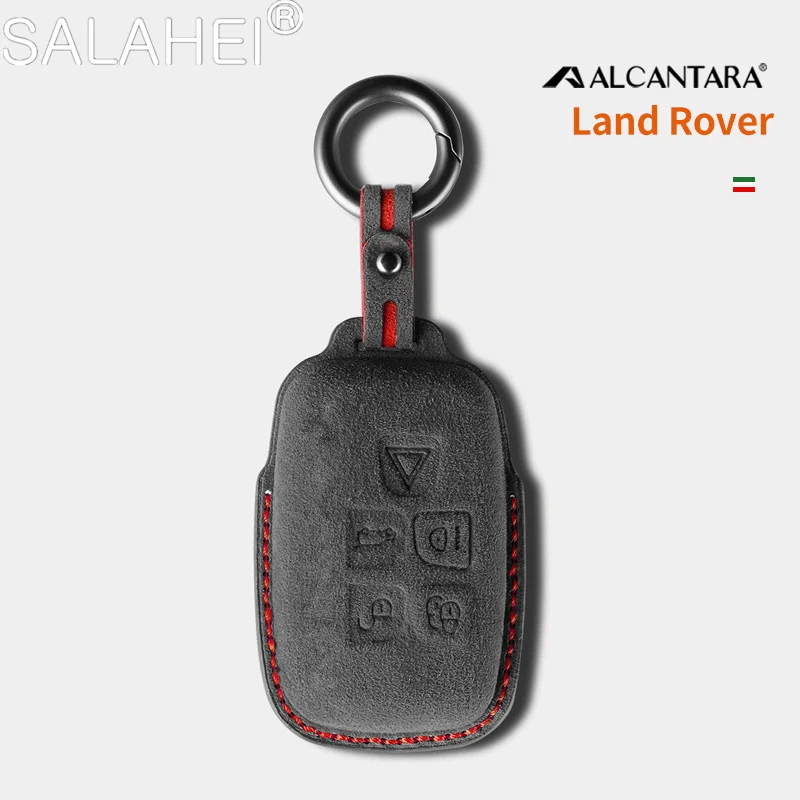 

Alcantara Car Key Case Cover Holder Shell Full Protection Fob For Land Rover Range Rover Discovery Defender Keychain Accessories