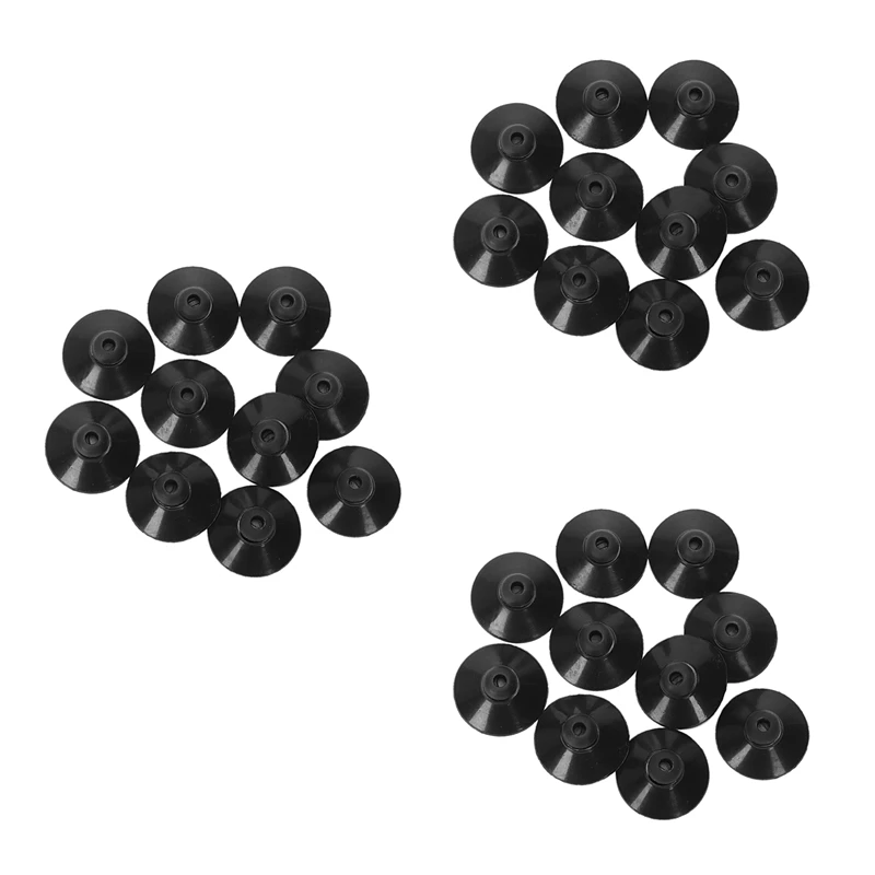

30 X Black Rubber 27Mm Suction Cup Clip Sucker For Aquarium Fish Tank Pump
