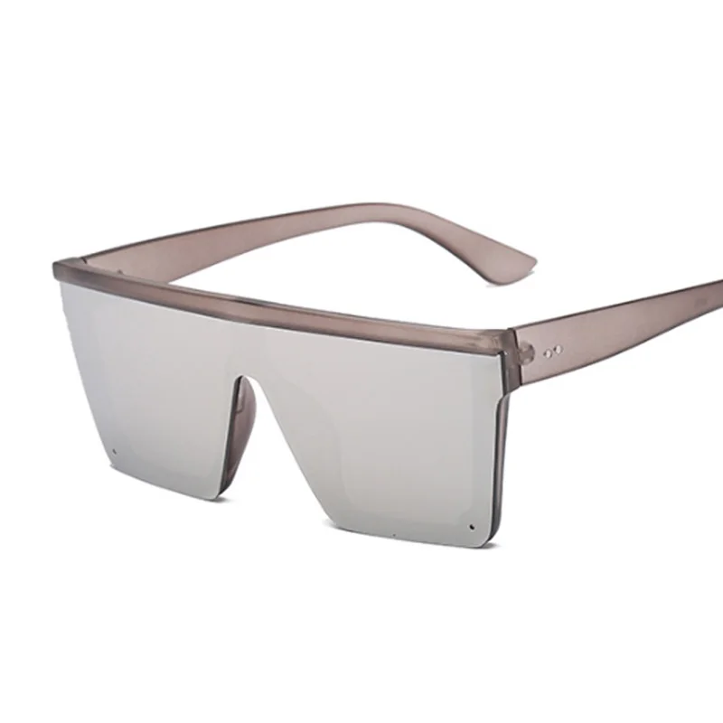 

Sunglasses Women Fashion Oversized Vintage Square Design Ladies Sunglasses Plastic Big Frame One-piece Luxury Oculos De Sol