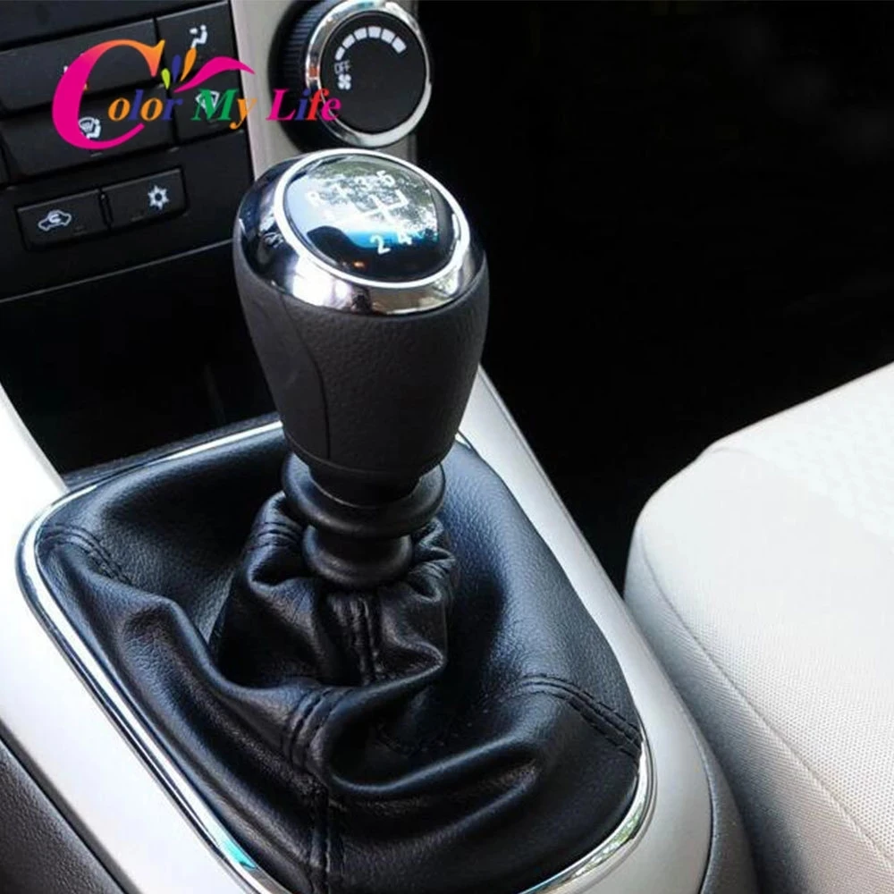 

Car Gear Shift Knob Lever Stick for Chevrolet Chevy Cruze 2008 2009 2010 2011 2012 MT Handle Gaiter Boot Cover Case 5 6 Speed