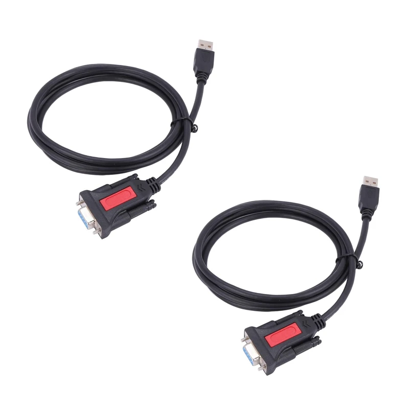 

2X USB to Rs232 Adapter with Pl2303 Chipset USB 2.0 Male to Rs232 Female Db9 Serial Converter Cable 1.5M