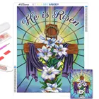 Алмазная 5D картина сделай сам, религиозная мозаика с картинкой он Райз, полная Алмазная вышивка с рамкой, Набор для вышивки крестиком, украшение для дома