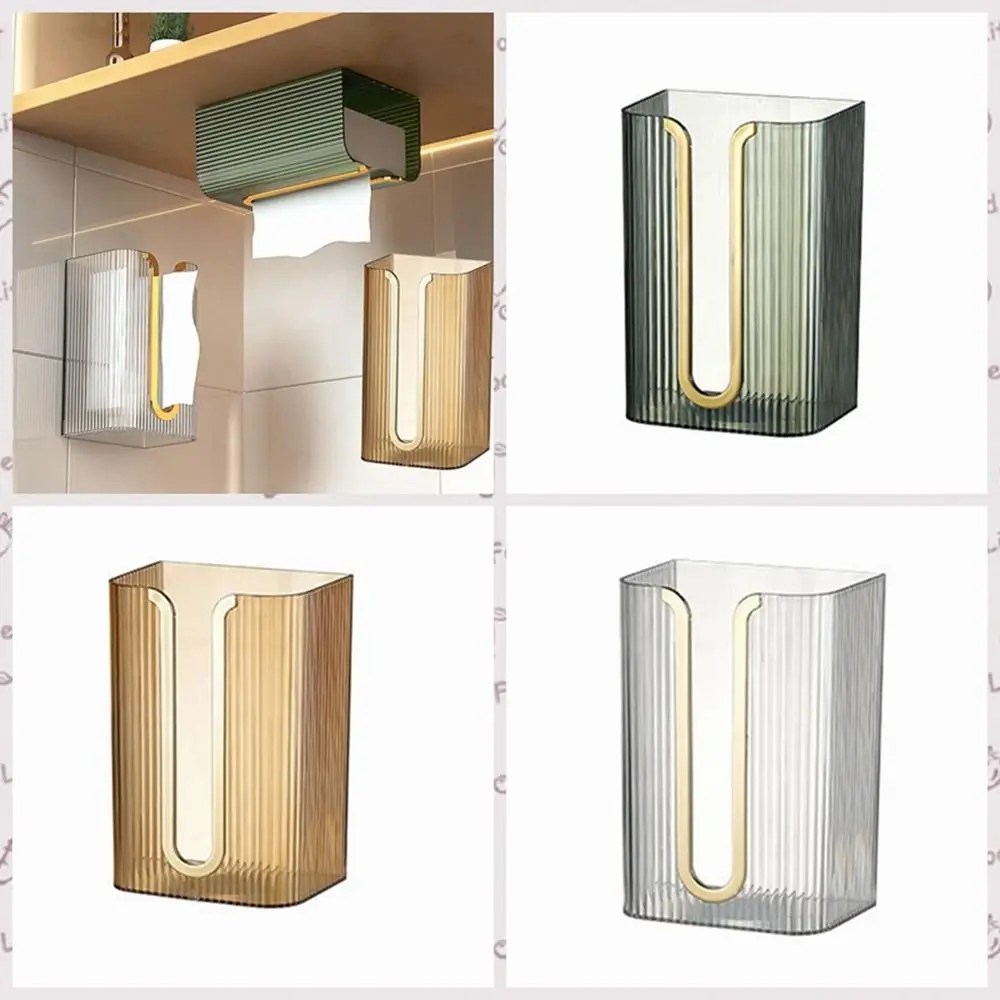 

Luxury Wall-mounted Rectangle For Bathroom Kitchen Upside-Down Tissue Box Napkin Box Pumping Paper Holder Toilet Paper Box