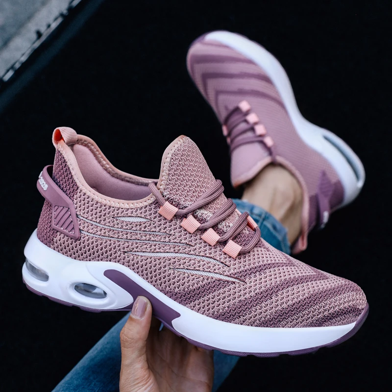 CHNMR 2023 New Summer Women Work Non Slip Safety Shoes Light Breathable Sneaker Platform Female Sports Shoes Lace Sneakers