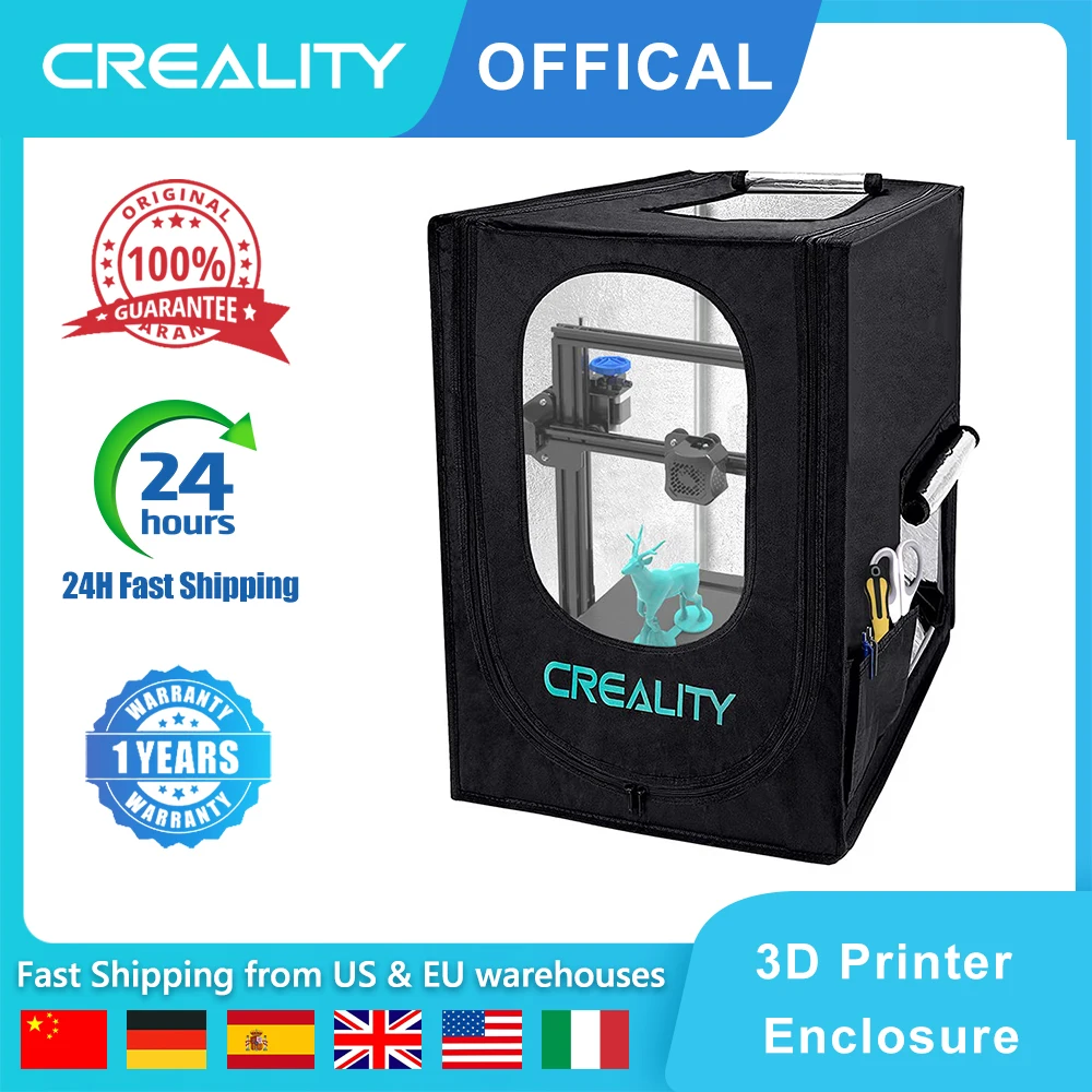 Creality Small Size 3D Printer Multifunction Enclosure Fireproof Protective Cover for Ender 3 Series S1 Ender 3 Neo 3D Printer