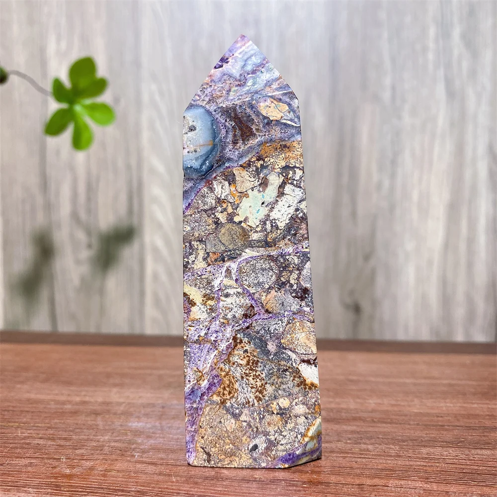 

Кристалл флюорит яшма башня для фэншуй