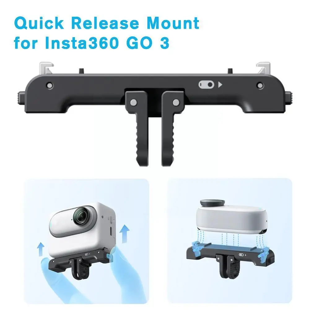 

Магнитное быстросъемное крепление для Insta360 GO 3, аксессуары для спортивной камеры, винтовой порт 1/4 дюйма, интерфейс с двумя захватами, быстросъемный Ad N5X0