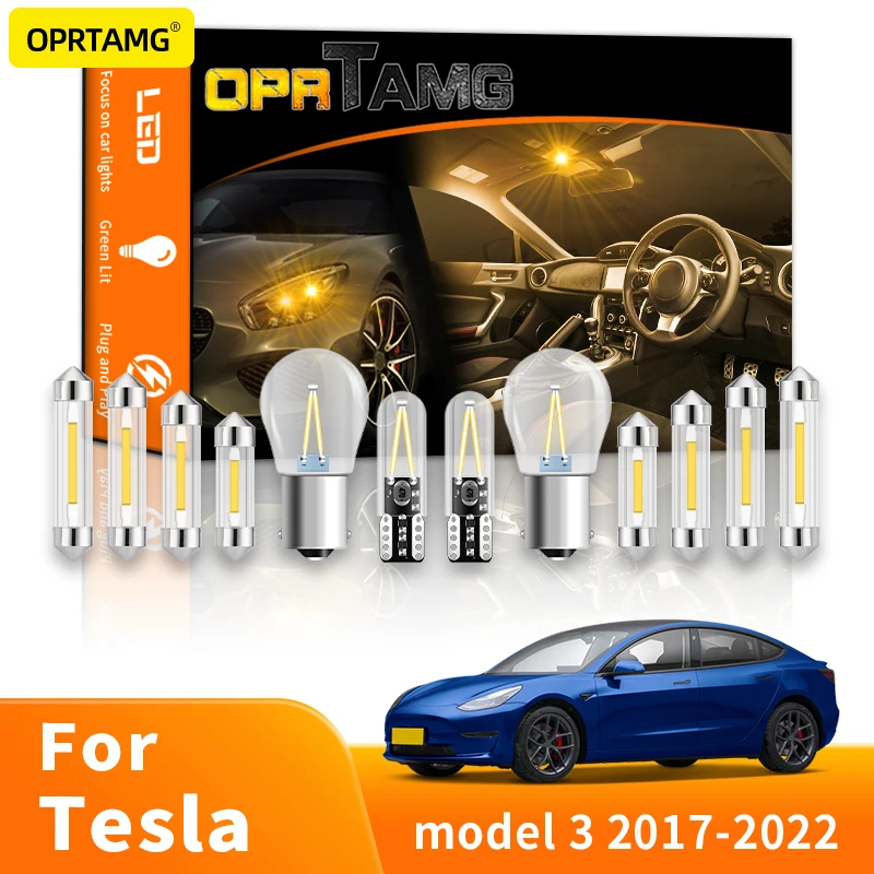 T10 w5w c5w 1156 ba9s led Light For Tesla model 3 2017-2022 Canbus Vehicle LED Car Interior Dome Map Light License Plate Light