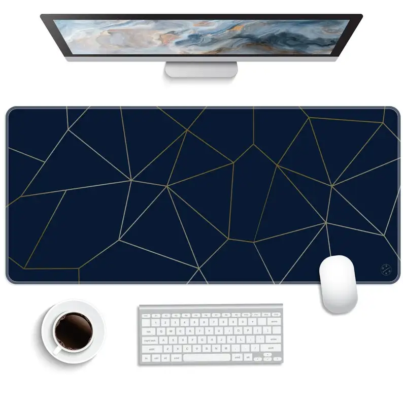 

XXL Extended Gaming Mouse Pad 35.4x15.7 - Navy Chic | Non-slip Rubber Base, Stitched Edge, Keyboard Desk Mat for Game, Office De