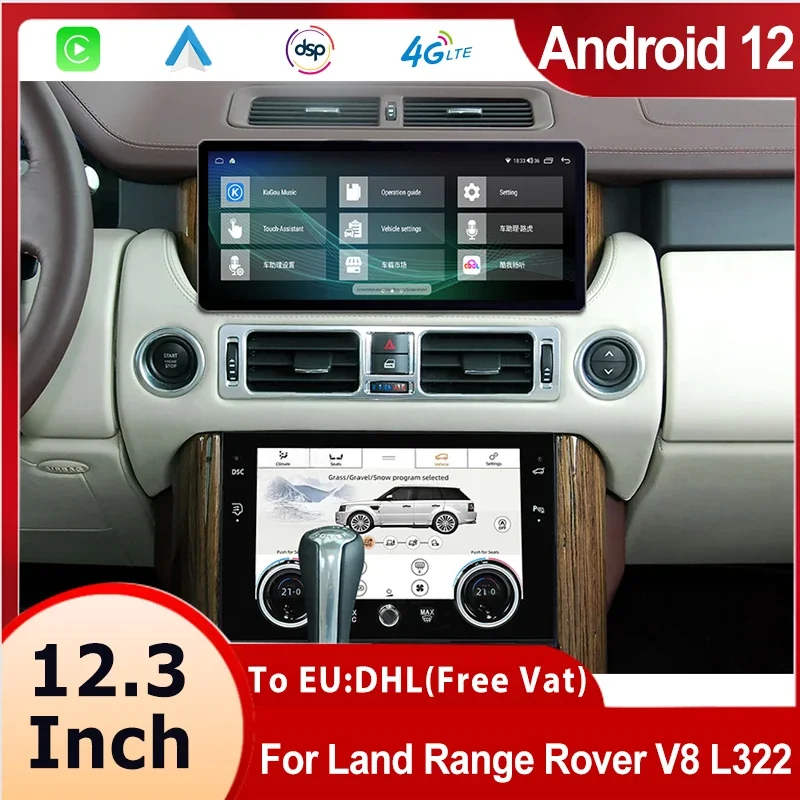 Автомобильный мультимедийный видеоплеер Android12 с GPS-навигацией радио Carplay панель