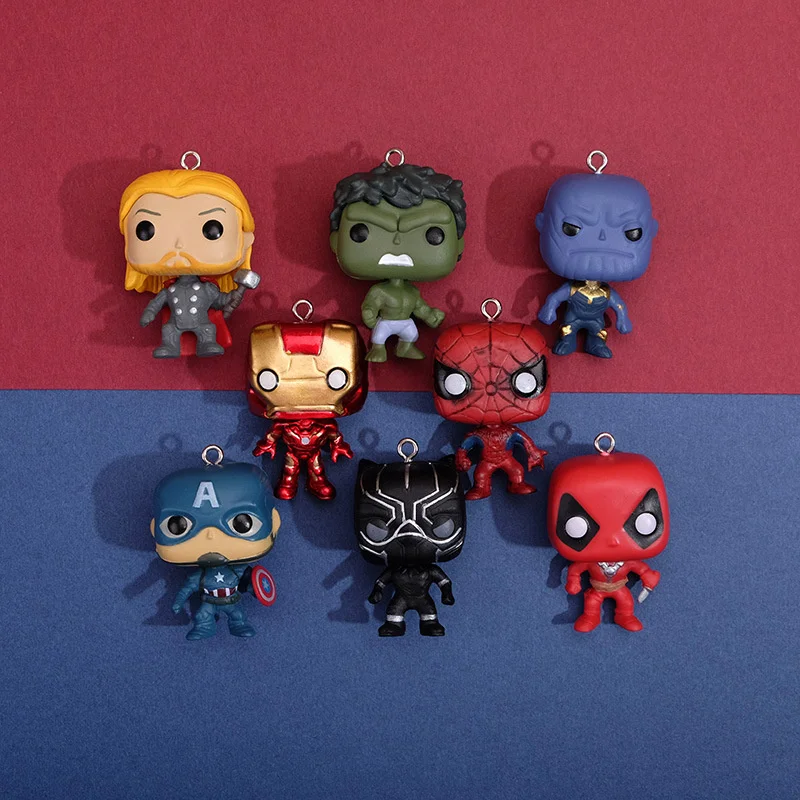 Брелок Marvel Q версия Человек-паук Дэдпул Тор Bandai