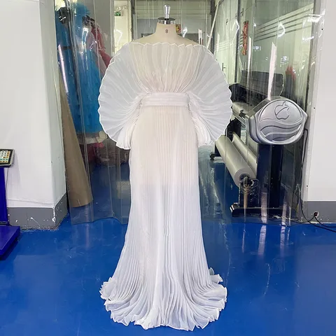 Модное Плиссированное официальное платье из органзы для фотосъемки YW230726