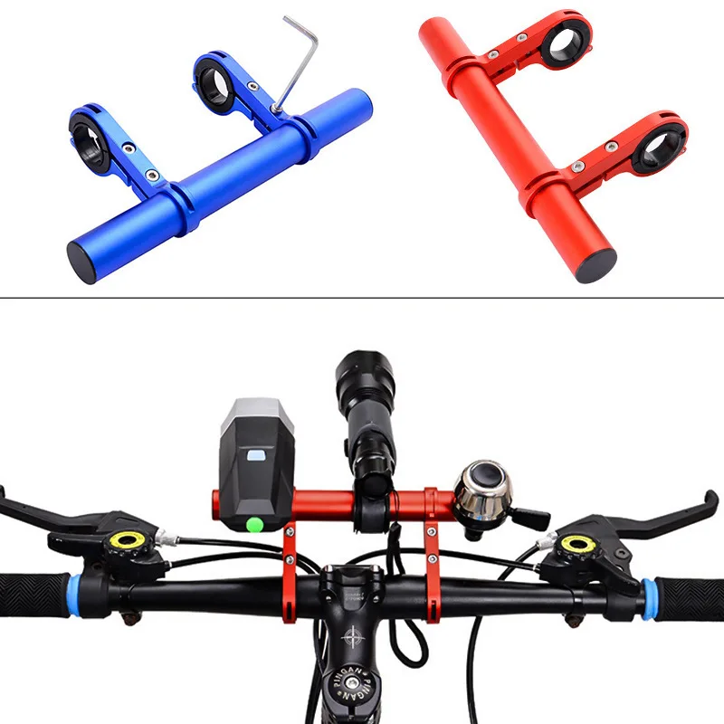 

20CM Multifunctional Bike Bicycle Handlebar Extender Aluminum Alloy Extension Bracket For Flashlight Phone Cycling Accessories