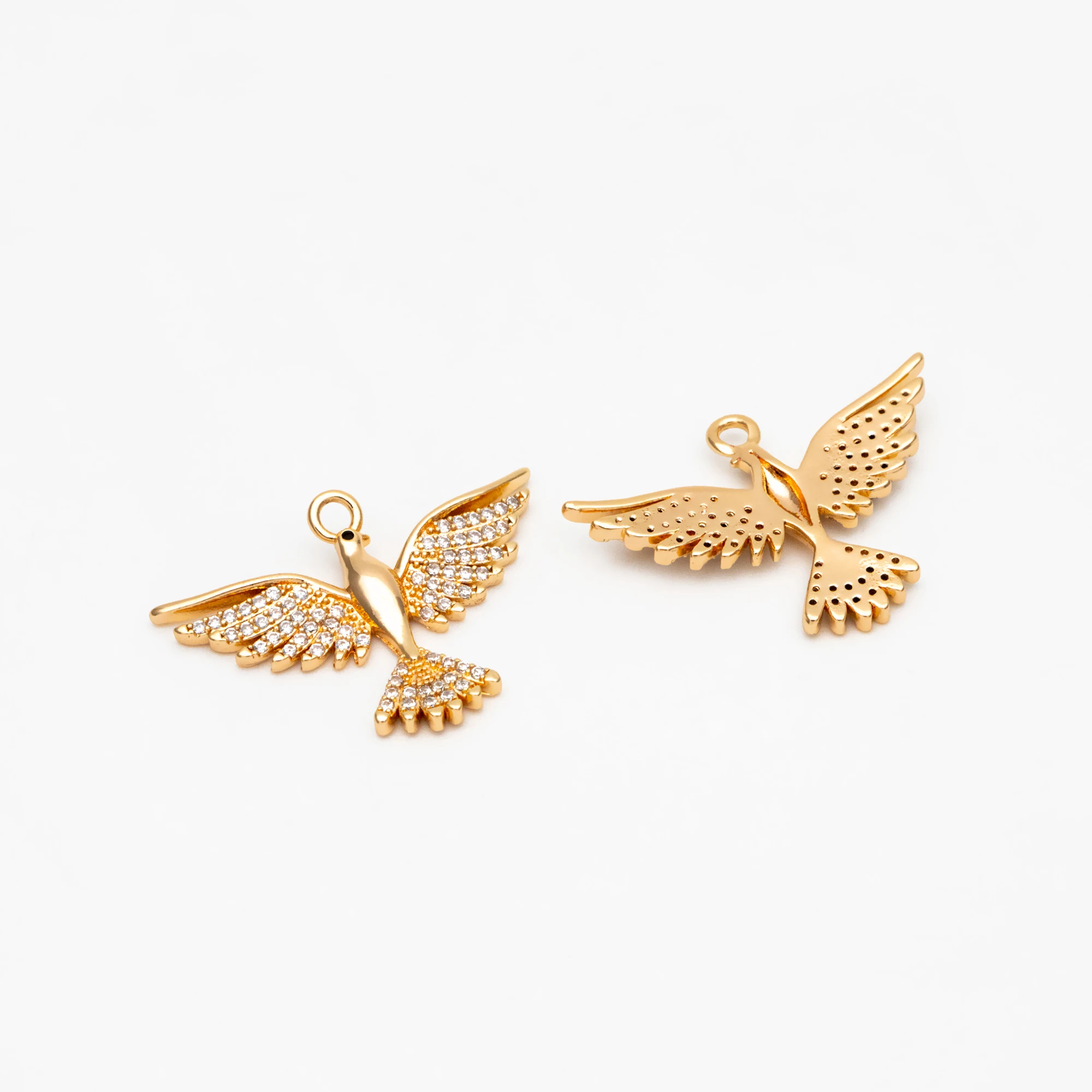 4 шт. подвеска в виде американского орла с цирконием золотого/серебряного тона из